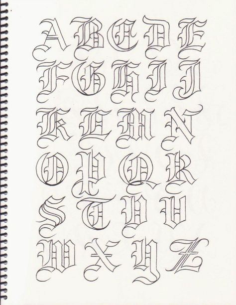 Alphabet Handlettering, Alphabet Graffiti, Tattoo Lettering Alphabet, Alfabet Font, Tattoo Fonts Alphabet, Lettering Styles Alphabet, Tattoo Lettering Design, Tattoo Lettering Styles, Schrift Design