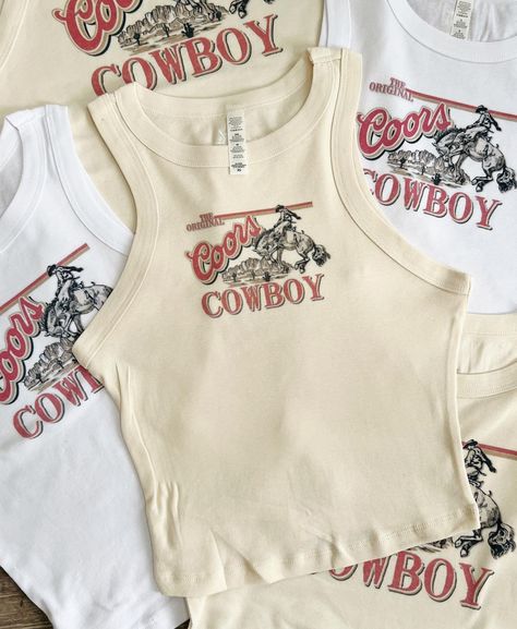 THE concert tank 🎶 • • #countryconcertoutfit #concertoufit #tanks #razorback #tanktop #ribbedtanks #cowboys #western #country Cowboys Western, Concert Oufit, Western Tank Tops, Country Tank Tops, Country Concert Outfit, Plastic Film, The Concert, Embroidered Sweatshirts, Design Design