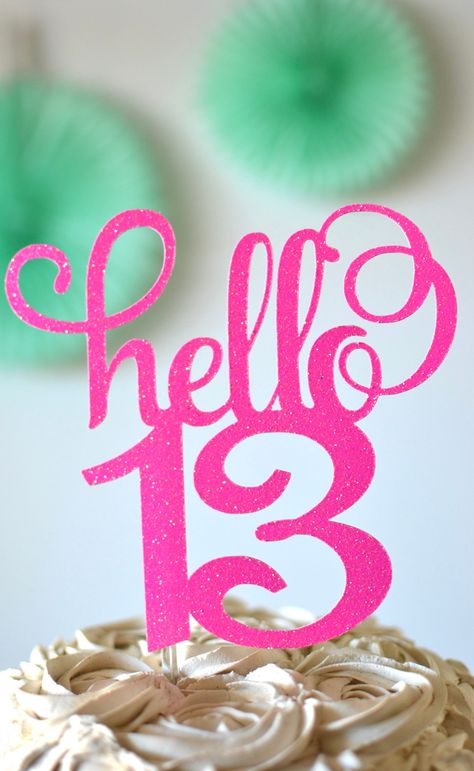 Excited to share this item from my #etsy shop: Glitter hello 13 Birthday Age Cake Topper, 13th birthday, thirteen birthday, official teenage birthday, 13 centerpiece, Gold Age, sparkly 13 Molde, Hello 13 Birthday, Thirteen Birthday, Birthday 13, Teenage Birthday, Teen Cakes, 13 Birthday, Thirteenth Birthday, 13 Birthday Cake