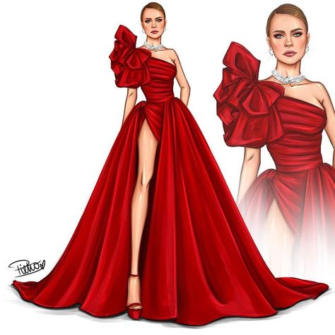 Red Dress Illustration Fashion, How To Design A Dress Drawing, Elegant Dresses Drawing, Dresses For Drawing, Cute Dress Sketch, Fashion Dresses Design Drawing, Prom Dress Sketches Design, Short Dresses Drawing, Drawing Dress Ideas