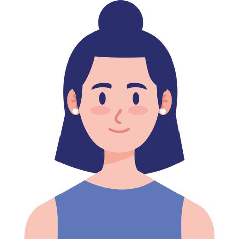 Female Vector Illustration, Cartoon Avatar Icon, Person Animation, Vector Profile, Flat Character Illustration, Animation People, Face Animation, Illustration Person, Character Illustration Design