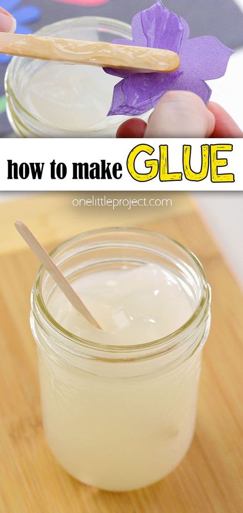 Science Experiments For Adults, Home Made Glue, Homemade Glue, How To Make Glue, Paper Mache Recipe, Diy Glue, Glue Craft, Glue Art, Homemade Paint