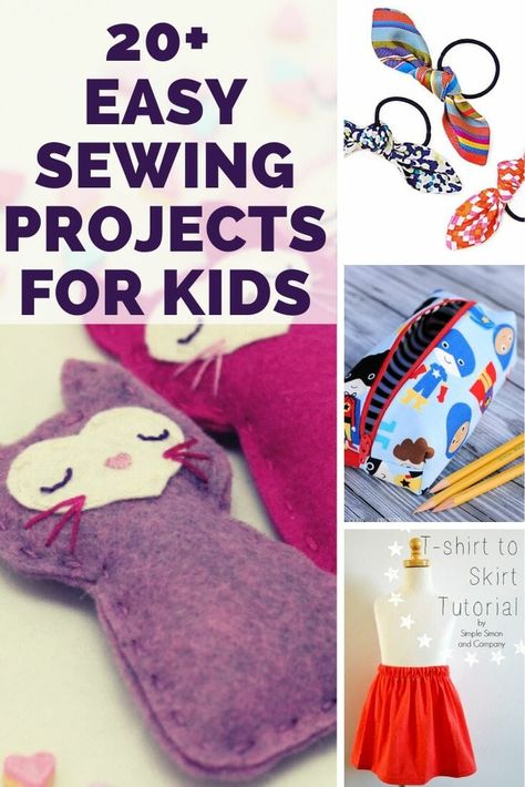 20+ Easy Sewing Projects for Kids - I Can Sew This Montessori, Molde, Couture, Fabric Headband Tutorial, Easy Sewing Projects For Kids, Learning Sewing, Teaching Sewing, First Sewing Projects, Colorful Hairstyles