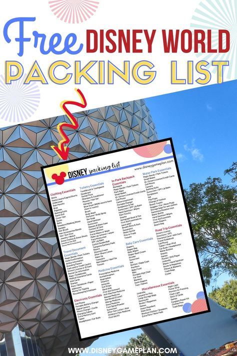 Planning a trip to Walt Disney World. Print this Ultimate Disney World Packing List so you are ready for a magical Disney World vacation. This free Disney packing list will help you decide what to pack for Disney World #disneypackingtips #disneypackinglist #disneyworldtips Ultimate Disney World Packing List, Disney Road Trip Packing List, Disney Packing List For Adults, Ultimate Disney Packing List, How To Pack For Disney World, Disney Pack List, How To Plan A Trip To Disney World, Disney Packing List Families Free Printable, Packing Disney World