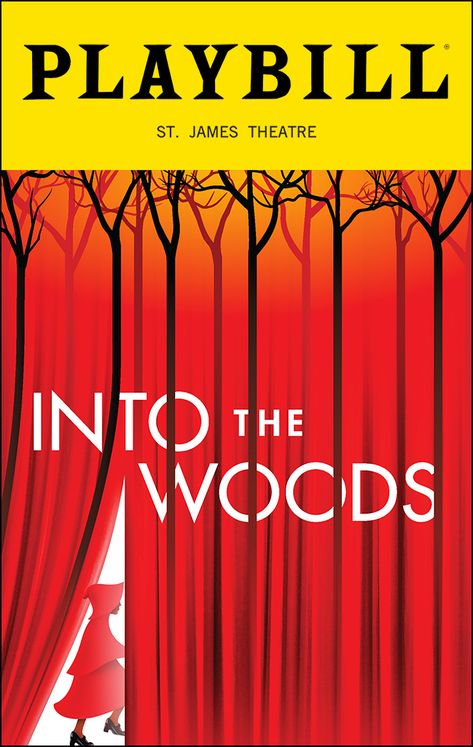 Broadway Musical Album Covers, Musical Posters Broadway Playbill, Into The Woods Playbill, Musical Theatre Playbill, Into The Woods Musical Poster, Playbill Design, Into The Woods Poster, Musical Playbills, Into The Woods Broadway