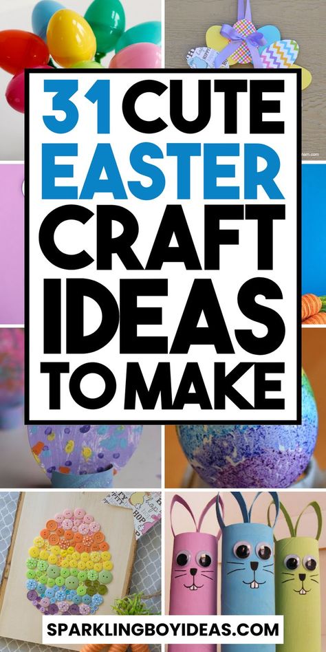 Jump into spring with these easy DIY Easter crafts for kids and adults! From adorable Easter bunny crafts to beautiful DIY Easter decorations, we have easter craft ideas perfect for every age. Discover easy Easter craft projects, including egg decorating ideas and easter printable crafts that will keep the kids entertained. From chick crafts, DIY easter wreaths like bunny wreaths, and Easter egg wreaths to other spring crafts. You'll also find homemade Easter gifts and easter gift baskets. Easter Craft Projects For Kids, Easter Crafts For Boys 8-10, Easy Easter Crafts For Seniors, Kids Easter Crafts Easy, Easter Projects For Kids, Cheap Easter Crafts, Diy Easter Crafts For Kids, Easy Diy Easter Crafts, Easter Craft Ideas For Kids