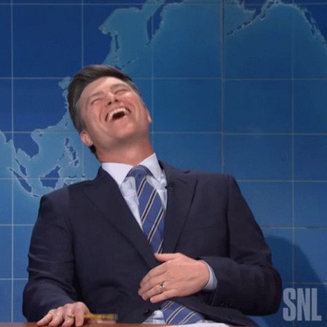 Laughing Colin Jost GIF - Laughing Colin Jost Saturday Night Live - Discover & Share GIFs James Dean, Snl, Phil Hartman, Colin Jost, James Dean Photos, Night Live, Saturday Night Live, Saturday Night, Celebrity Crush