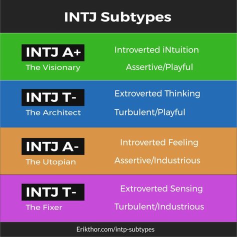 INTJ Subtypes I INTJ Cognitive Functions | Personalitopia | Erik Thor Trier, Intj Functions, Types Of Intj, Extroverted Thinking, Female Intj, Intj 5w6, Introverted Intuition, Intj Characters, Accurate Personality Test