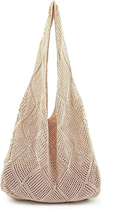 Hobo Bag Aesthetic, Hobo Bag Outfit, Summer Bags Beach, Crochet Beach Bags, Crochet Mesh, Knitting Tote Bag, Knitting Tote, Mesh Tote Bag, Estilo Grunge