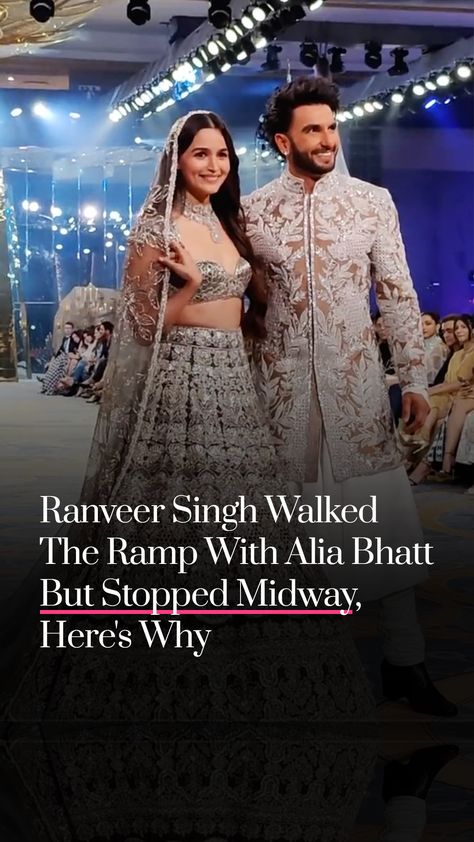 Ranveer Singh, Alia Bhatt, bollywood, bollywood couples, bollywood celebs, Manish Malhotra Manish, Alia Bhatt, Ranveer Singh Sherwani, Men Sherwani, Ramp Walk, Community Of Women, Manish Malhotra, Ranveer Singh, Sherwani