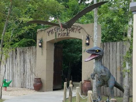 Dinosaur Theme Park, Dinosaur Exhibition, Dino Park, Dinosaur Park, Fish Ponds, Tropical Destinations, Dinosaur Theme, Outdoor Playground, A Dinosaur