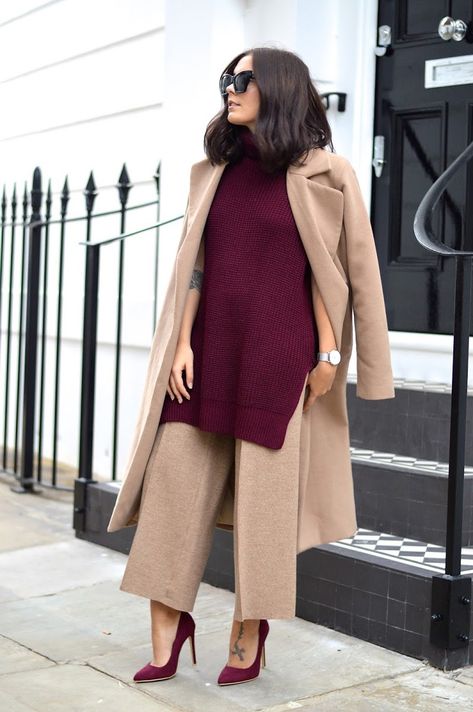 CAMEL V BURGUNDY | A FASHION FIX // UK FASHION AND LIFESTYLE BLOG Camel, Duster Coat