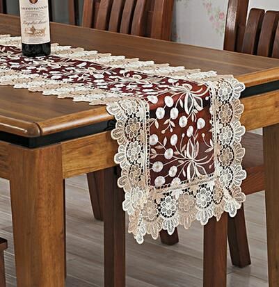 Luxurious Lace Embroidered Table Runner, perfect for any table. The floral embroidered pattern is knitted. The floral design gives out a decent look. The material used in the table runner makes it durable. Features Pattern Type: Floral Material: Polyester / Cotton Pattern: Embroidered Use: Hotel, Home Technics: Knitted What Includes 1*table runner Measurement 15.74 x 35.43 inch(40 x 90 cm) 15.74 x 47.24 inch(40 x 120 cm) 15.74 x 78.74 inch(40 x 200 cm) Embroidery Table Runner, Embroidery Table, Home Dining Room, Dresser Scarf, Embroidered Table Runner, Wall Shelf Decor, Lace Table Runners, Bed Table, Lace Table