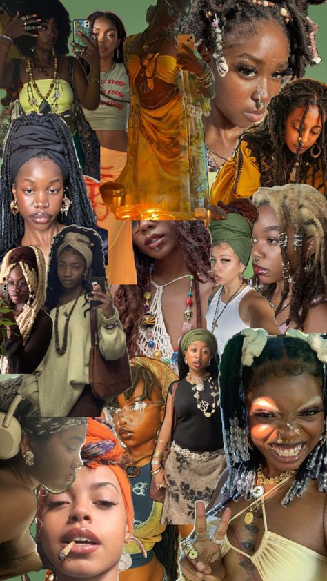 Hippies, Earthy Black Women, Earthy Aesthetic Fashion, Earthy Outfits Aesthetic, Spiritual Fashion, Trendy Outfit Ideas, Earthy Aesthetic, Earthy Style, The Pentagon