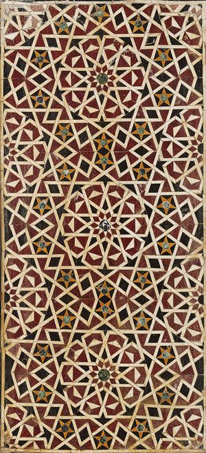 Dado panel, first half of 15th century; Mamluk, Egypt  Polychrome marble mosaic Islamic Tiles, Arsitektur Masjid, Art Sacre, Islamic Patterns, Arabic Pattern, Islamic Art Pattern, Islamic Design, Islamic Pattern, Marble Mosaic