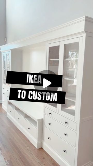 Ikea Media Storage Hack, Playroom Entertainment Center, Ikea Dinning Room Storage, Built In Shelves Living Room Ikea, Hemnes Built In Hack, Ikea Built In Tv Wall Unit, Ikea Entertainment Center Hacks, Ikea Built In Hack Entertainment Center, Ikea Entertainment Unit Hack