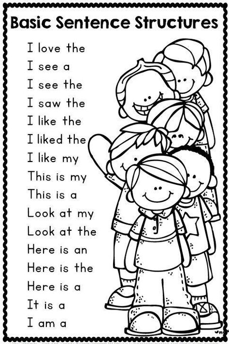 Reading Strategies Kindergarten, Oppgaver For Barn, Kindergarten Language Arts, 1st Grade Writing, First Grade Writing, Sentence Writing, E Mc2, Kindergarten Writing, Christmas Coloring