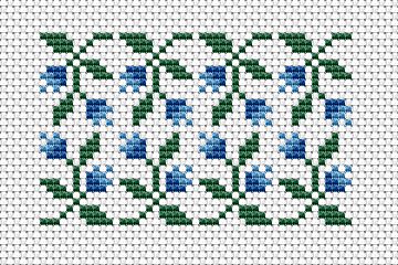 Cross Stitch Vine Border, Small Flowers Cross Stitch, Cross Stitch Small Flowers, Small Cross Stitch Patterns Flower, Flowers Cross Stitch Pattern, 123 Cross Stitch, Flowers Cross Stitch, Cross Stitch Border Pattern, Embroidery Tips