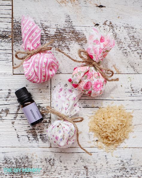 No-Sew DIY Drawer Sachets with Essential Oils & Rice | The DIY Mommy Sachets, Rice Sachets Essential Oils, Diy Sachet Bags, Diy Drawer Sachets, Diy Drawer, Drawer Sachets, Diy Mommy, Fabric Shears, Diy Drawers