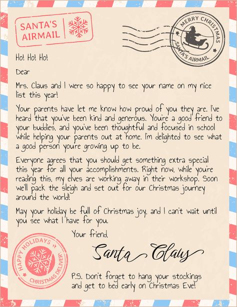 Letters To Santa Ideas, Natal, Diy Letter To Santa, Letter Santa Claus, Elf Santa Letters, Santa Reply Letter Template, Santa Clause Letter Template, Christmas Letter To Santa Free Printable, Letter To Santa Free Printable Templates