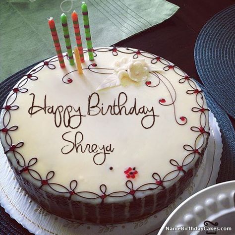 Happy Birthday Shreya - Video And Images Happy Birthday Bhaiya Cake, Best Birthday Cake Images, Happy Birthday Bhaiya, Cake Pic, Birthday Cake Images, Fruit Birthday Cake, Hello Kitty Birthday Cake, Birthday Cake Writing, Strawberry Birthday Cake