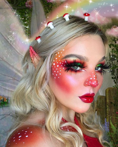 🦋 𝓐𝓵𝓲𝓬𝓲𝓪 𝓓𝓾𝓯𝓯𝔂 🦋 on Instagram: “🧚🏼‍♀️🍄𝓜𝓾𝓼𝓱𝓻𝓸𝓸𝓶 𝓯𝓪𝓲𝓻𝔂🍄🧚🏼‍♀️ Inspired by @alexaraemua && @charlottelooks!! I’ve been wanting to do this for so long now and I’m so proud of…” Woodland Mushroom Fairy Costume, Cloud Fairy Costume, Mushroom Fairy Costume Dress, Pink Mushroom Fairy, Woodland Creature Makeup, Mushroom Fairy Makeup Looks, Mushroom Fairy Halloween Costume, Fairy Mushroom Makeup, Mushroom Inspired Makeup