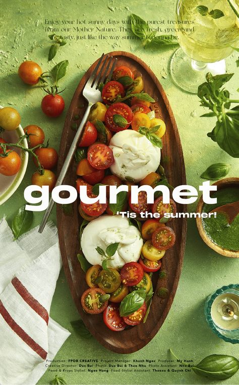 GOURMET 'Tis the Summer! | DEP Magazine | Behance Thermomix, Food Photography Tips, Fine Dining Photography, Photography Food Styling, Restaurant Poster, Food Photoshoot, Summer Menu, Food Props, Food Photography Inspiration