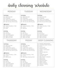 Learning How To Clean, Daily Household Cleaning Schedule, Fly Lady Printables Free, Fly Lady Printables, Fly Lady Cleaning Schedule Printable, Free Printable Cleaning Schedule, Daily Cleaning Schedule, Cleaning Checklists, Fly Lady