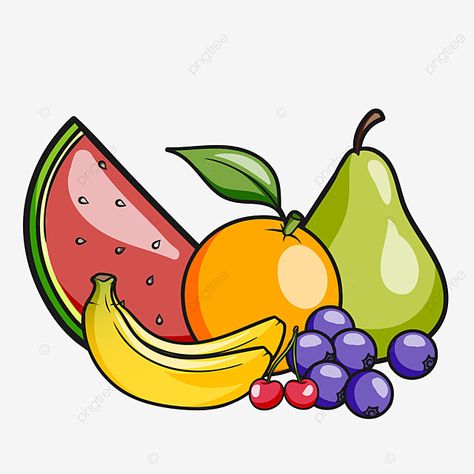 Cartoon Fruits Drawing, Essen, Fruits Easy Drawing, Easy Fruits Drawing, Fruit Cartoon Illustrations, Cartoon Fruit Drawing, Cute Fruits Drawings, Fruit Cartoon Drawing, Fruits Drawing Easy