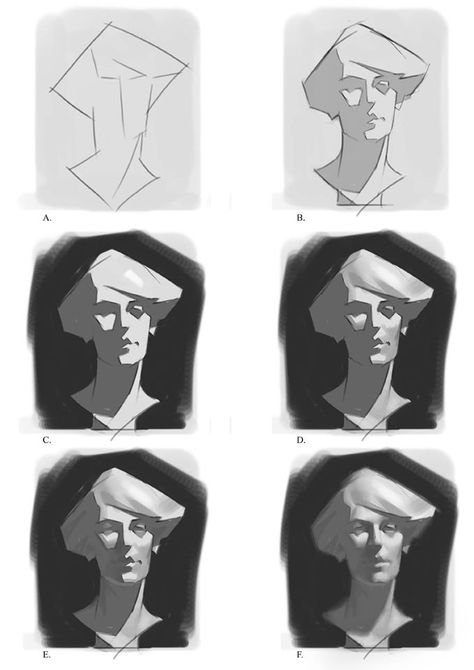 Shadow Shapes Drawing, Value Study Reference, Drawing Shadows, Shadow Shapes, Value Study, Shadow Drawing, Digital Painting Techniques, Affinity Photo, 캐릭터 드로잉