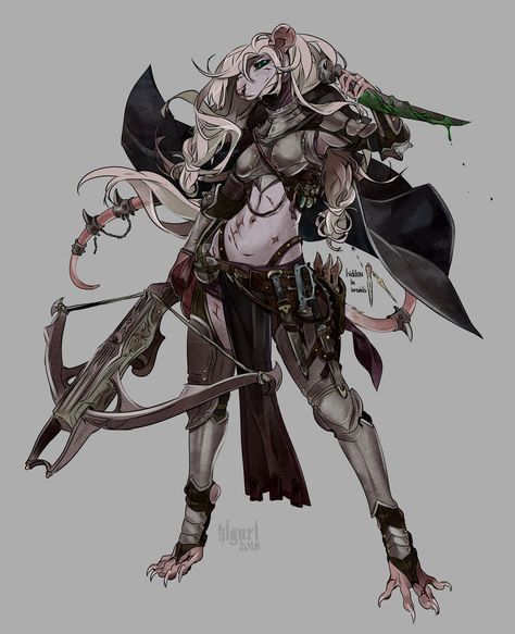 Fantasy Artwork, Rat Girl, Monster Girl Encyclopedia, Fantasy Monster, Warhammer Fantasy, Rpg Character, Dnd Characters, Creature Design, Online Gallery