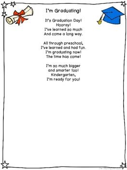 5 Best Preschool Graduation Poems - totschoolresources.com Pre K Graduation Teacher Speech, Kindergarten Handprint Poem, Graduation Activities For Preschool, Preschool Graduation Snack Ideas, Graduation Speech For Kindergarten, Graduation Poems For Preschool, Preschool Graduation Themes, Preschool Graduation Speech, Handprint Poems