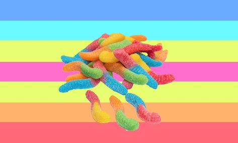 when your gender is related or connected to sour candy Sour Worms, Sour Gummy Worms, Gender Pronouns, Gender Flags, Gotta Catch Them All, Gummy Worms, Lgbtq Flags, Lgbt Flag, Sour Candy