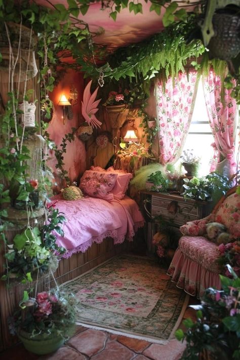 25 Magical Fairy Bedroom Ideas for a Touch of Whimsy Pink Green Room Aesthetic, My Room Ideas, Fairy Bedroom Ideas, Enchanted Forest Room, Ethereal Bedroom, Fairy Mirror, Coquette Bedroom, Place Aesthetic, Fairytale Bedroom