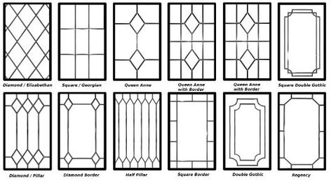 We offer a wide range of decorative leaded glazing designs that give you the chance to personalise your home even more Lead Windows Ideas, Contemporary Art Sculpture, Window Pattern, Lead Windows, Leaded Glass Door, زجاج ملون, Window Designs, Window Stained, Leaded Glass Windows