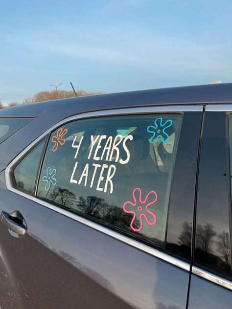 High School Car Decorating, Car Painting For Seniors, Senior Sunrise Car Ideas, Funny Senior Car Decorating Ideas, 2025 Senior Car Paint, Senior Jeep Decorating Ideas, 2024 Senior Car Paint, Car Senior Decorations, 2024 Senior Car