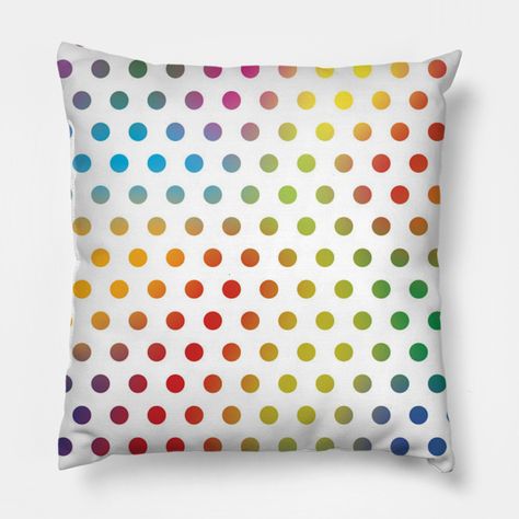polka dot colorful -- Choose from our vast selection of throw pillows to match with your desired size to make the perfect custom pillow. Pick your favorite: Movies, TV Shows, Art, and so much more! Available in extra small, small, medium, large. For beds, couches/sofas, love seats, and chairs. Perfect for decoration. Colorful Pillow, Bright Colours, Colorful Pillows, Custom Pillow, Custom Pillows, Pillow Design, Sofa Couch, Love Seat, Hand Sewing