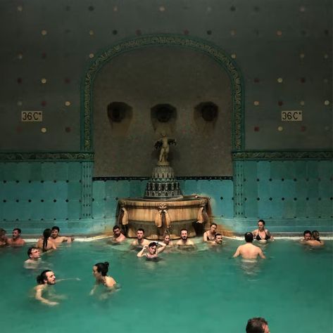 Photo 11 of 11 in 10 Bucket-List Saunas, Hot Springs, and Thermal Baths From Around the World - Dwell Cave Spa, Thermal Baths, Water Issues, Swiming Pool, Wave Pool, Glazed Ceramic Tile, Danube River, Thermal Bath, Glass Roof