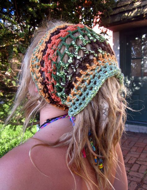 Earthy Crochet, Bandeau Au Crochet, Dread Wraps, Crochet Dreads, Hippie Crochet, Beachy Outfits, Mode Hippie, Mode Crochet, Hippie Hair