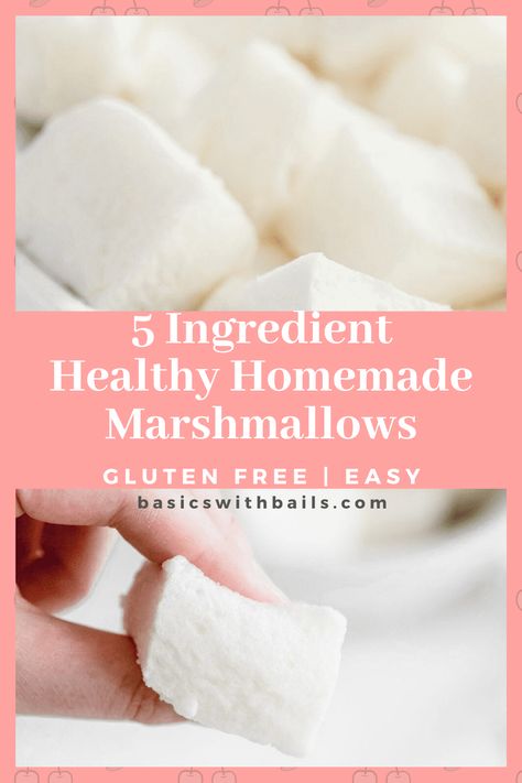 Delicious homemade marshmallows? Look no further! This super easy, healthy dessert recipe made without corn syrup and flavored with vanilla and honey will make the perfect gift. Perfect for roasting or eating as fluff. Cut them up in your favourite shapes or use them in smores. The choices are endless! They are even gluten free and refined sugar free! #homemademarshmallows #marshmallowrecipe #healthytreat #glutenfree #refinedsugarfree #delicious Homemade Marshmallow Recipe No Corn Syrup, Diy Marshmallows No Corn Syrup, Marshmallow Recipe Healthy, Marshmallow No Corn Syrup, Marshmellow Recipes Healthy, Honey Marshmallow Recipe, Recipes Using Corn Syrup, Marshmallow Recipe Without Gelatin, Homemade Marshmallows Easy