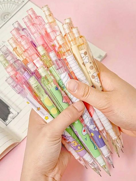 Cute Mechanical Pencils Kawaii, Shopping School Supplies, Cute Mechanical Pencils, School Supplies Pencils, Kawaii Logo, Pretty School Supplies, Cute Writing, Diy Gifts To Sell, Diy Photo Book