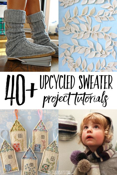 Pillows From Old Sweaters, Recycled Sweater Crafts, Diy Old Sweaters Ideas Upcycle, Repurposing Old Sweaters, Felted Jumper Upcycle, Reuse Sweaters Upcycling Ideas, Recycled Sweaters Upcycling, Old Jumper Upcycle, Old Wool Sweater Projects