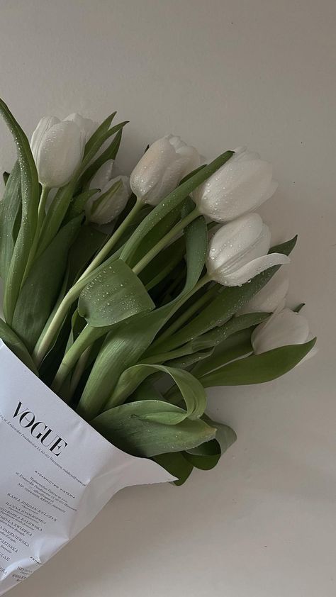 White Tulips Wallpaper Iphone, Minimalist Spring Wallpaper, Clean White Wallpaper, Clean Wallpaper Aesthetic White, Nature Aesthetic Wallpaper Iphone, Vintage Vision Board, Clean Phone Wallpaper, Opened Tulips, Simple Flower Aesthetic