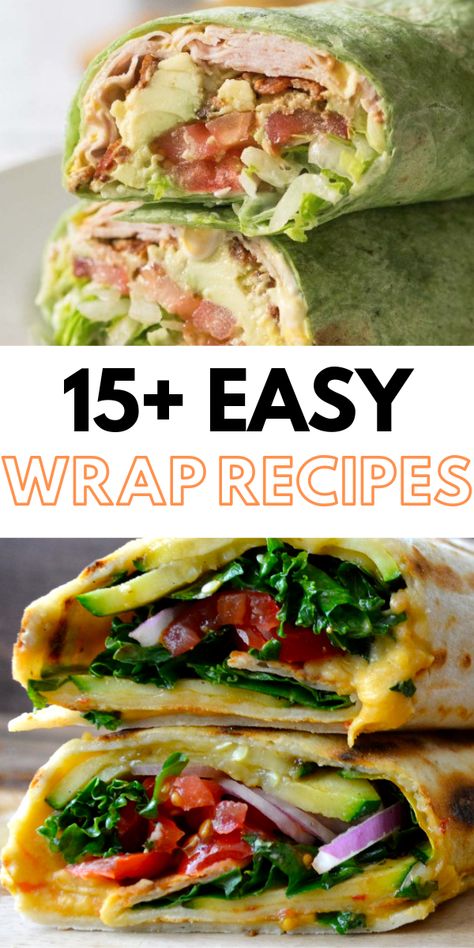 Sandwich And Wrap Ideas, Wraps Recipes For Dinner, Healthy Lunch Wrap Recipes, Easy Filling Lunches, Easy Healthy Delicious Meals, Italian Wraps Recipes Lunches, Light And Filling Meals, Easy Turkey Wraps For Lunch, Club Wrap Recipes