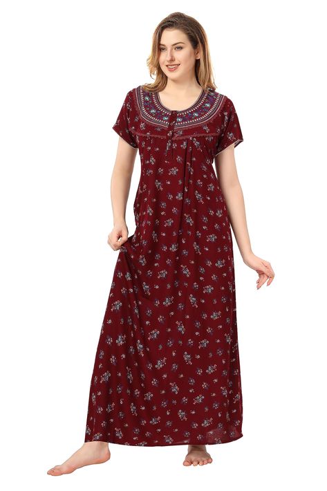 PRICES MAY VARY. Soulemo Alpine Premium Nighty is composition of 12% Cotton, 37% Rayon and 51% Polyester Imported with Button closure and Full Length for the sizes are : S-54, M-54, L-56, XL-58, XXL-58 inches respectively Our Top Notch Quality night dresses for women are made from high-quality Alpine fabric, making it durable, soft, and comfortable. With these luxurious nighties, you can have a good night's sleep and feel refreshed , it has a enough weight which makes it easy to take on and off, Nighty Cotton, Cotton Nighty For Women, Night Dresses For Women, Nighty Night Dress, Nighties For Women, Night Dresses, Nighty Night, Night Dress For Women, Fabric Making