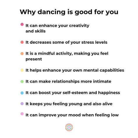 Dancing is not only a wonderful form of self-expression, but it's also incredibly beneficial for your physical and mental well-being. Whether you're busting a move in your living room or taking a formal dance class, the act of dancing can boost your mood, reduce stress, improve flexibility, and even enhance cognitive function. So next time you feel like letting loose, remember that dancing isn't just fun – it's good for you too! I love dancing. 💃 Do you love dancing? #DanceYourHeartOut #... Therapy Worksheets, How To Be Good At Dancing, Bust A Move, Formal Dance, Boost Your Mood, Todo List, Feel Younger, Improve Flexibility, Self Care Activities