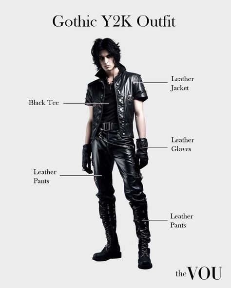 Complete Black Outfit, Choker Outfit Men, Goth Style Outfits Men, Goth Boots Men, Y2k Goth Outfits Men, Men In Corsets Fashion, Leather Men Outfit, Goth Man Outfit, Men’s Goth Fashion