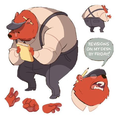 Bear Character Design, Copy Editor, Bear Character, Arte Sketchbook, Bear Art, Home Lifestyle, Character Design References, Creature Design, Creature Art