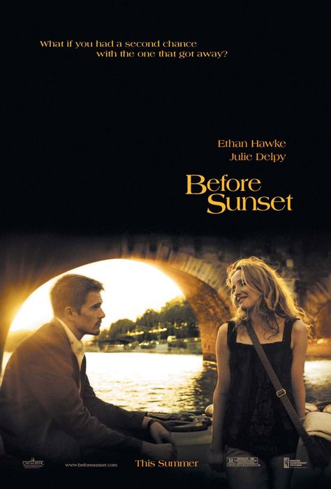 Before sunset Before Sunset Movie, Best Indie Movies, Before Trilogy, Julie Delpy, Bon Film, Septième Art, Romantic Films, School Of Rock, Movies Worth Watching