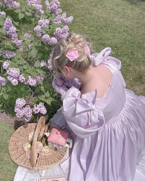 happy summer solstice 💜🎀 wearing @selkie (code EDITIONVICKI to save) 🌸 #selkiepartner #selkie — Summer romance, summer aesthetic, pinterest girl, bow dress, lilac season, spring core, soft girl aesthetic, princess core, Bridgerton aesthetic, shabby chic style — #romanticstyle #princesscore #coquette #bowsbowsbows #cottagecore #cottagecoreaesthetic #pinterestgirlaesthetic #shabbychicstyle #revolveme #softgirl #softgirlaesthetic #midsizestyle #bridgertonaesthetic #bridgertonedit Cadence Aesthetic, Cottagecore Girl Aesthetic, Bridgerton Blue, Soft Cottagecore Aesthetic, Bridgerton Core, Cottagecore Girl, Soft Cottagecore, Happy Summer Solstice, Spring Core